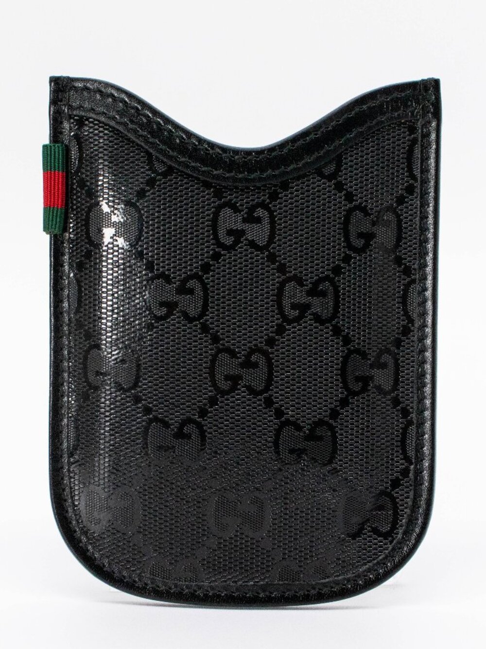 Gucci Guccissima Black Leather Phone Case
